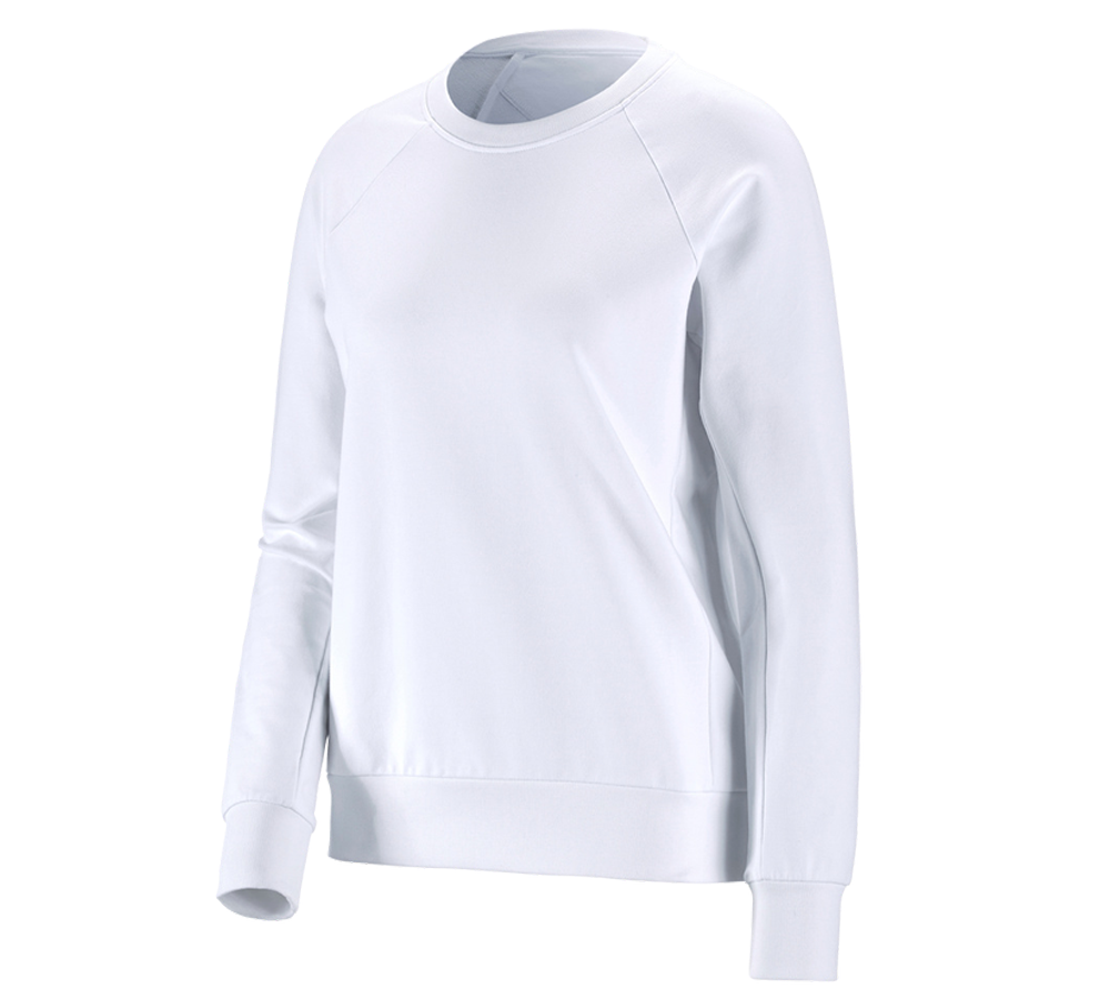 Thèmes: e.s. Sweatshirt cotton stretch, femmes + blanc