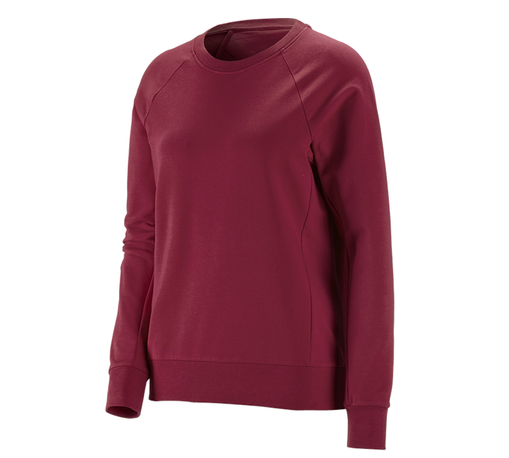 Schreiner / Tischler: e.s. Sweatshirt cotton stretch, Damen + bordeaux