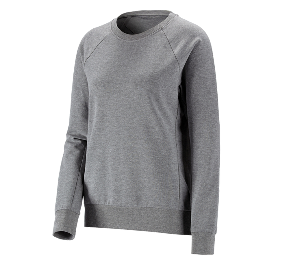 Shirts & Co.: e.s. Sweatshirt cotton stretch, Damen + graumeliert