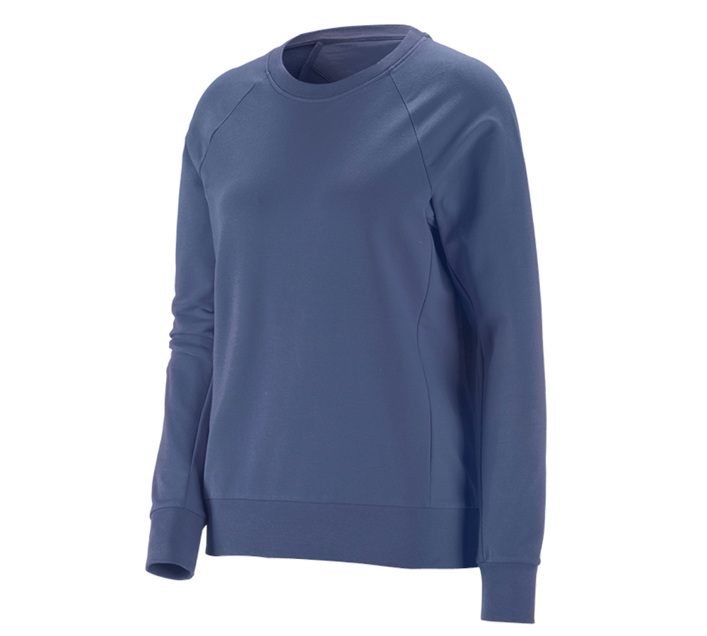Shirts & Co.: e.s. Sweatshirt cotton stretch, Damen + kobalt