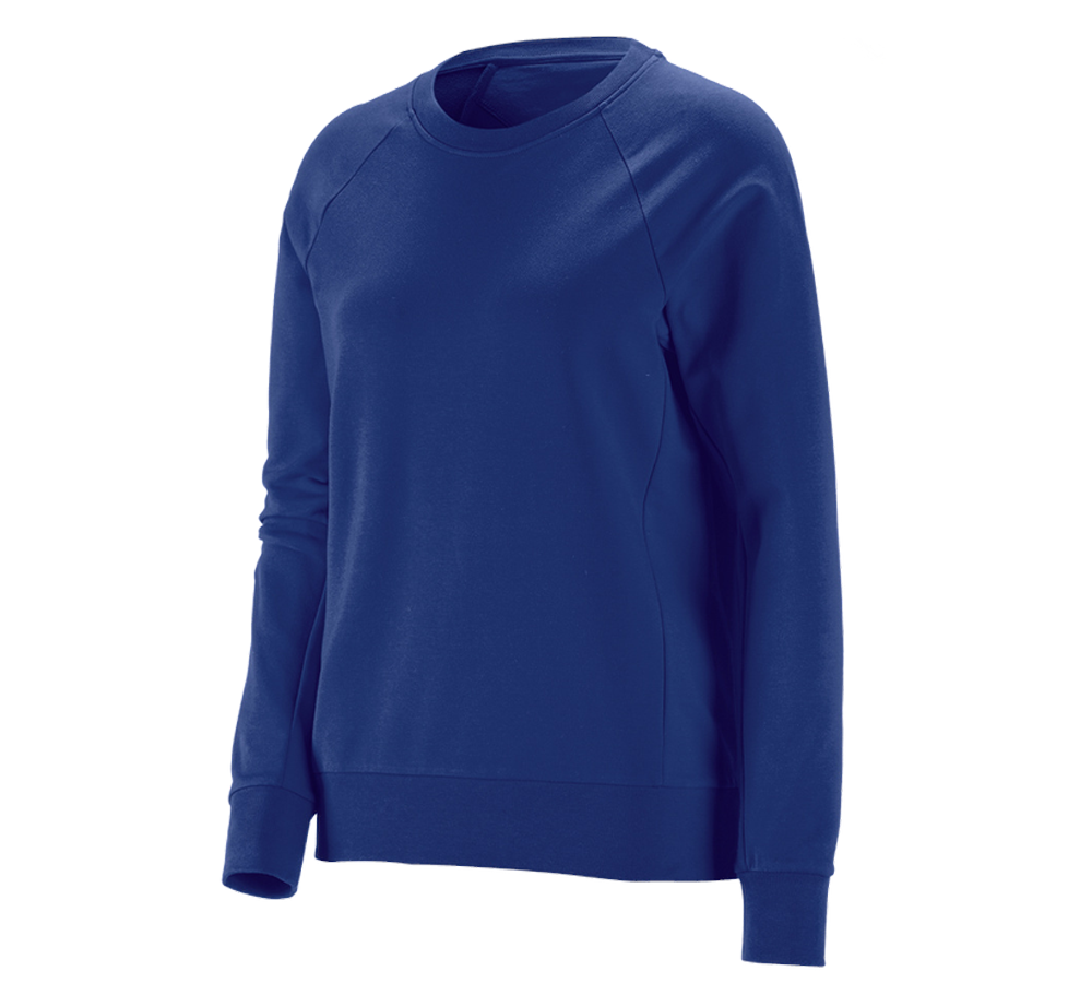 Hauts: e.s. Sweatshirt cotton stretch, femmes + bleu royal