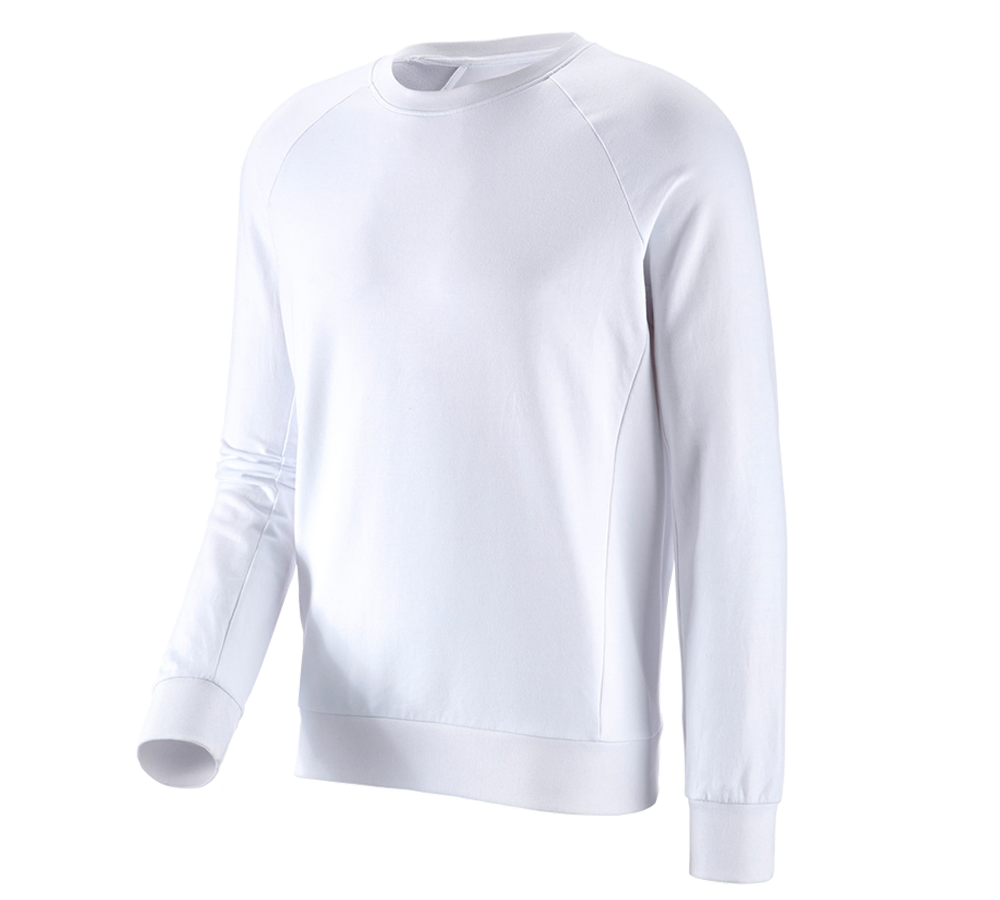 Hauts: e.s. Sweatshirt cotton stretch + blanc