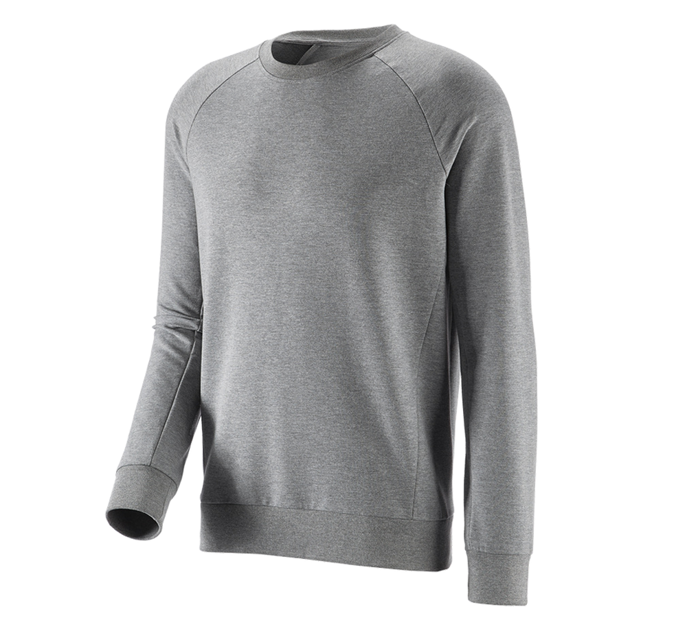 Hauts: e.s. Sweatshirt cotton stretch + gris mélange