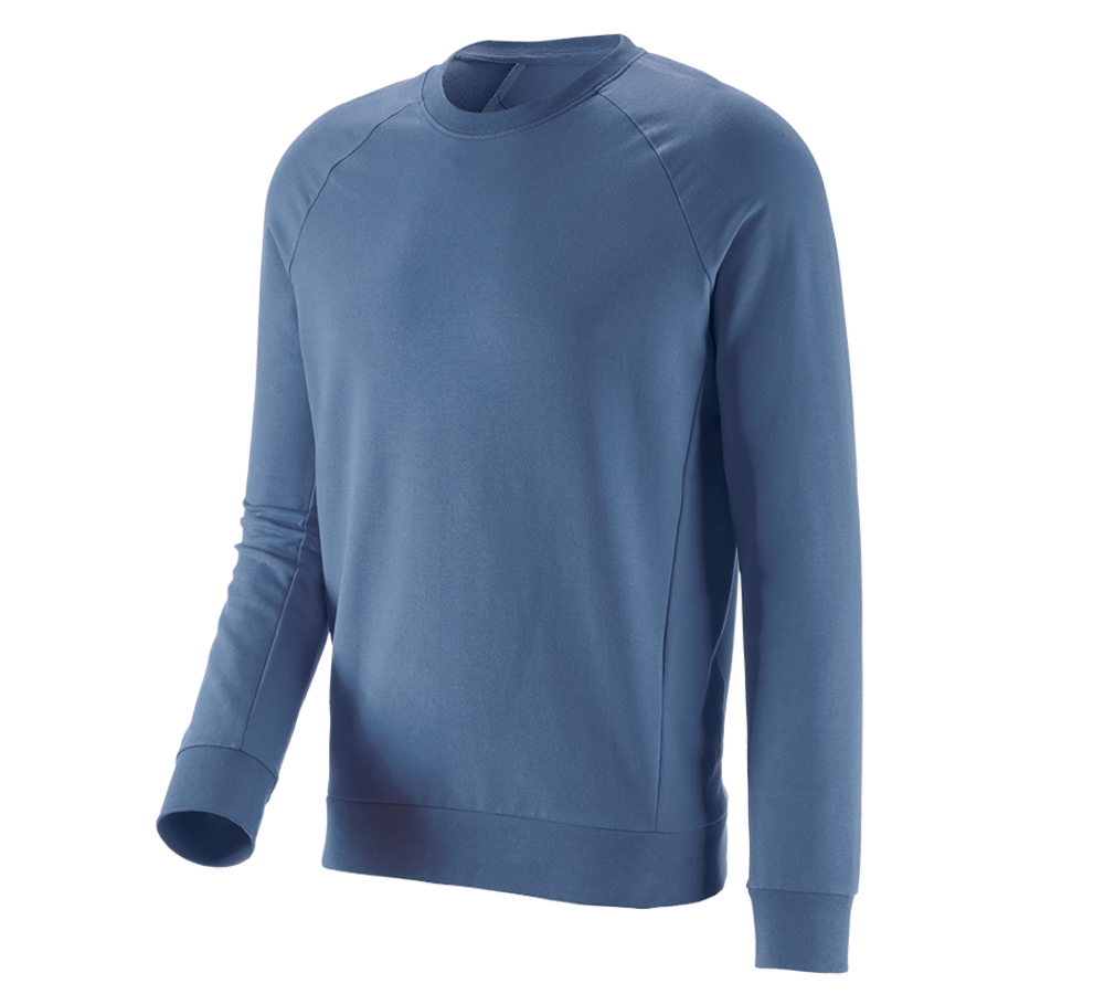 Hauts: e.s. Sweatshirt cotton stretch + cobalt