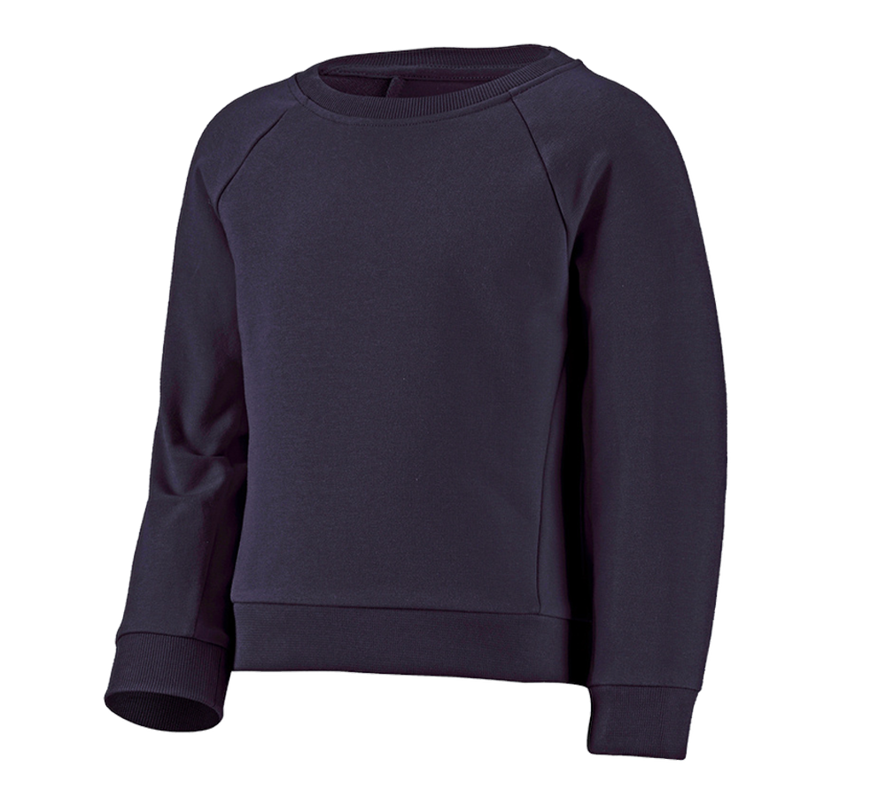 Hauts: e.s. Sweatshirt cotton stretch, enfants + bleu foncé