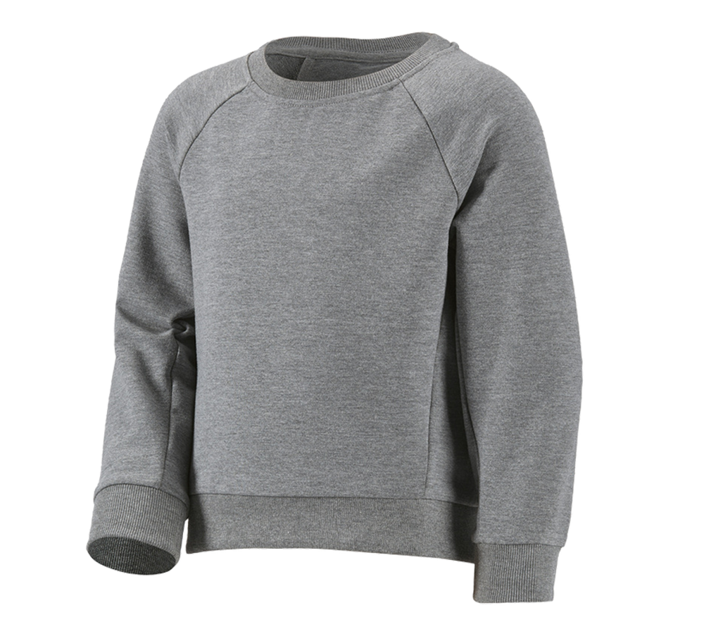 Thèmes: e.s. Sweatshirt cotton stretch, enfants + gris mélange