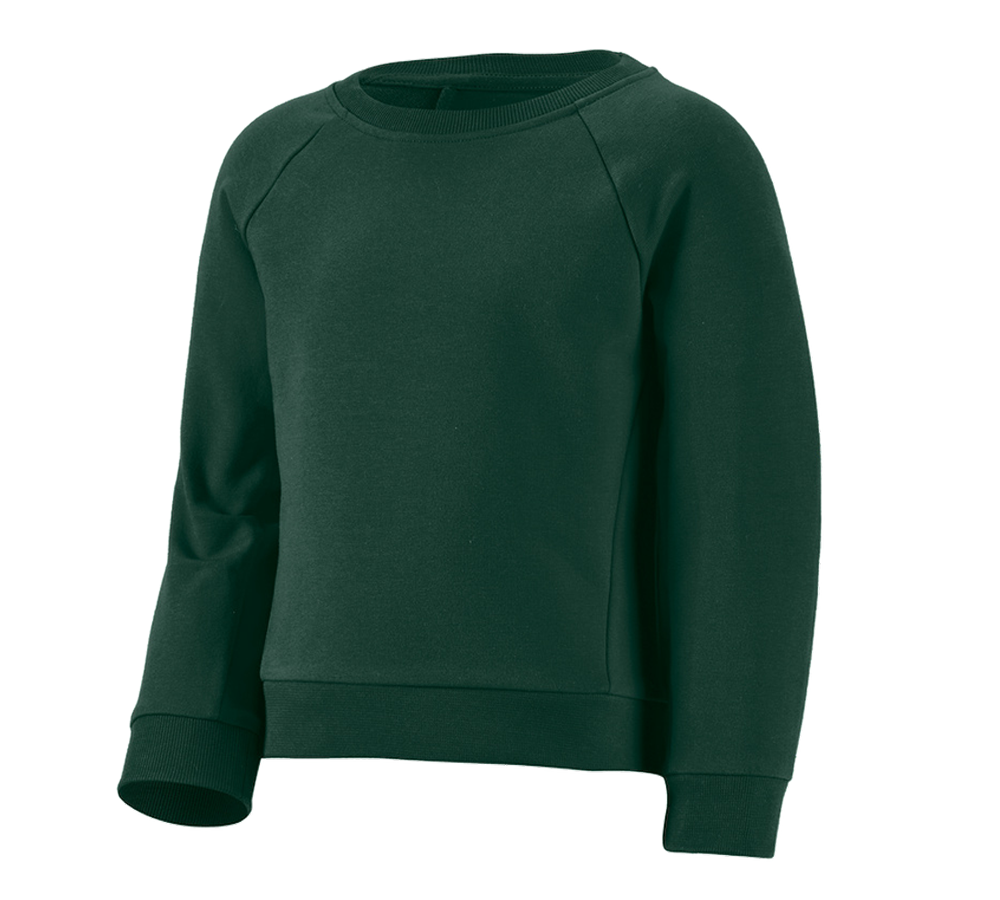 Hauts: e.s. Sweatshirt cotton stretch, enfants + vert