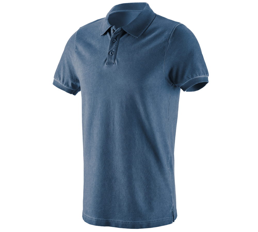 Schreiner / Tischler: e.s. Polo-Shirt vintage cotton stretch + antikblau vintage