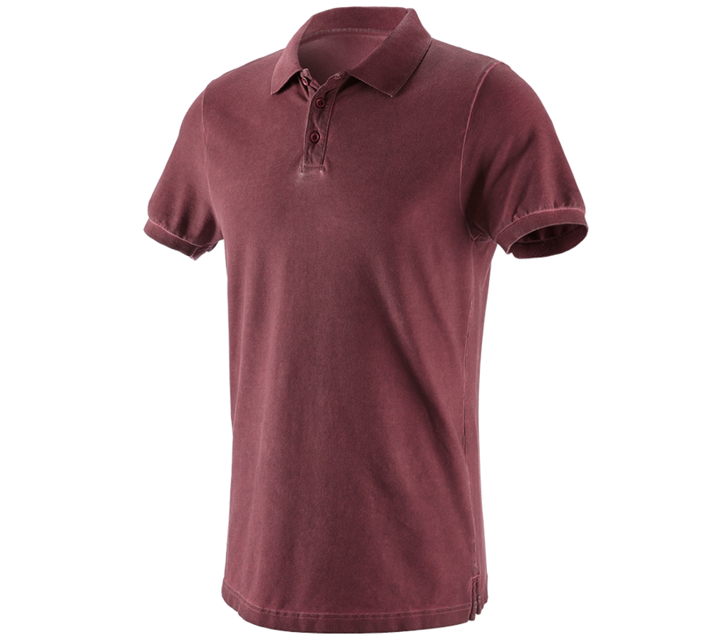 Shirts & Co.: e.s. Polo-Shirt vintage cotton stretch + rubin vintage