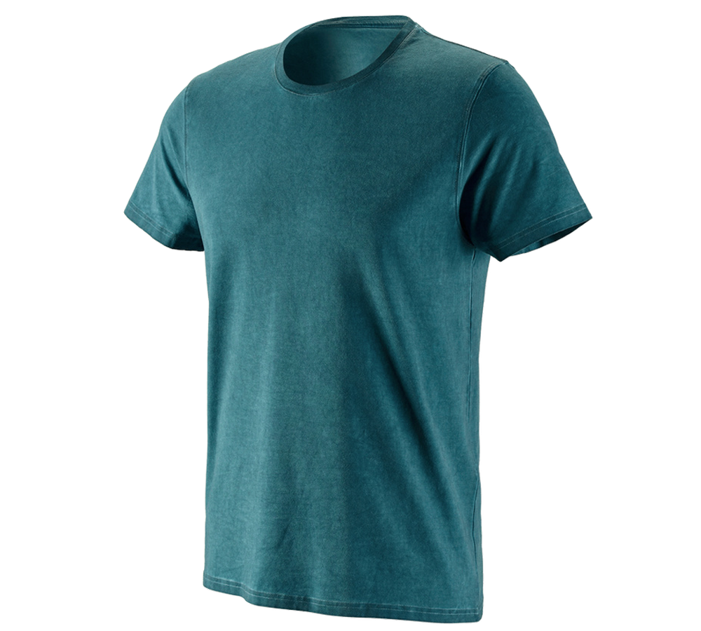 Thèmes: e.s. T-Shirt vintage cotton stretch + cyan foncé vintage