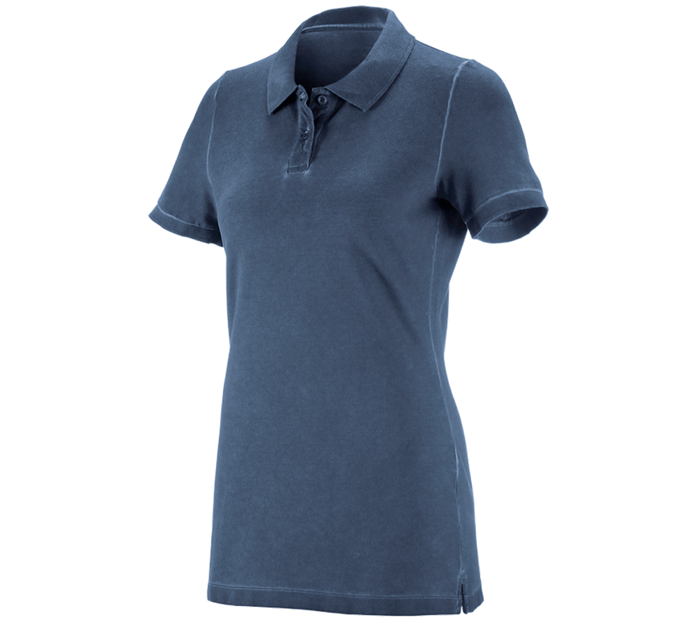 Schreiner / Tischler: e.s. Polo-Shirt vintage cotton stretch, Damen + antikblau vintage