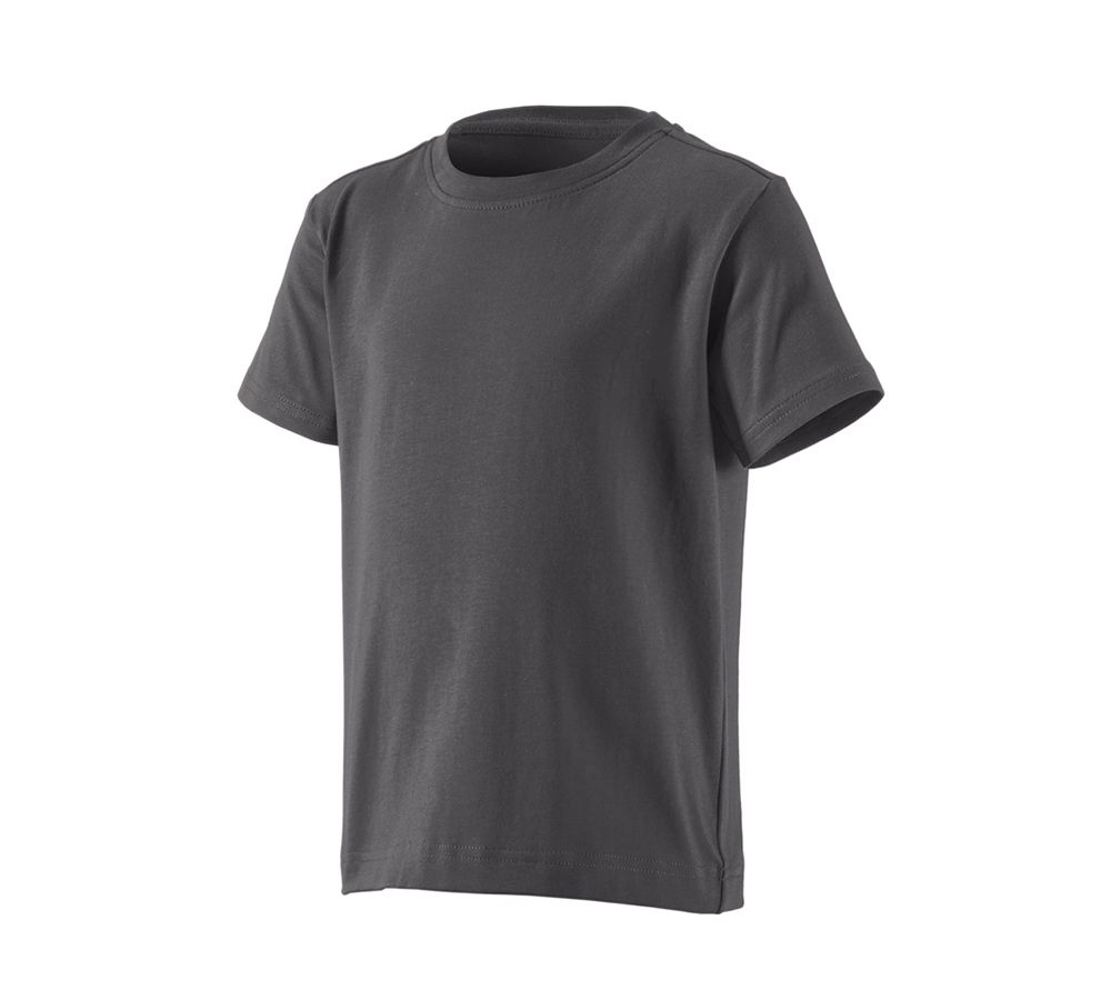 Hauts: e.s. T-shirt cotton stretch, enfants + anthracite