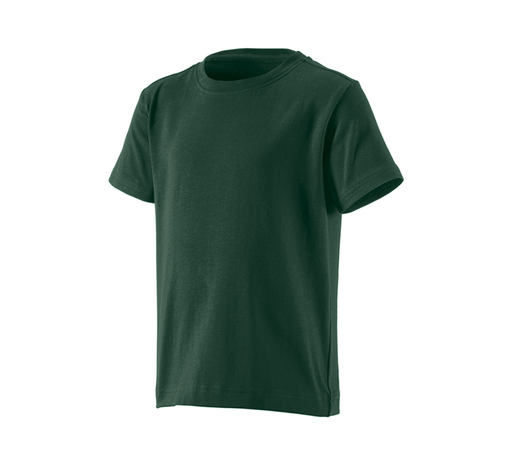 Hauts: e.s. T-shirt cotton stretch, enfants + vert