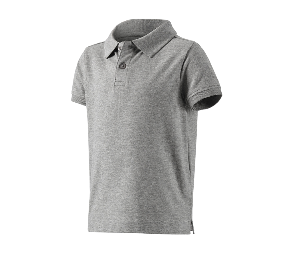Themen: e.s. Polo-Shirt cotton stretch, Kinder + graumeliert