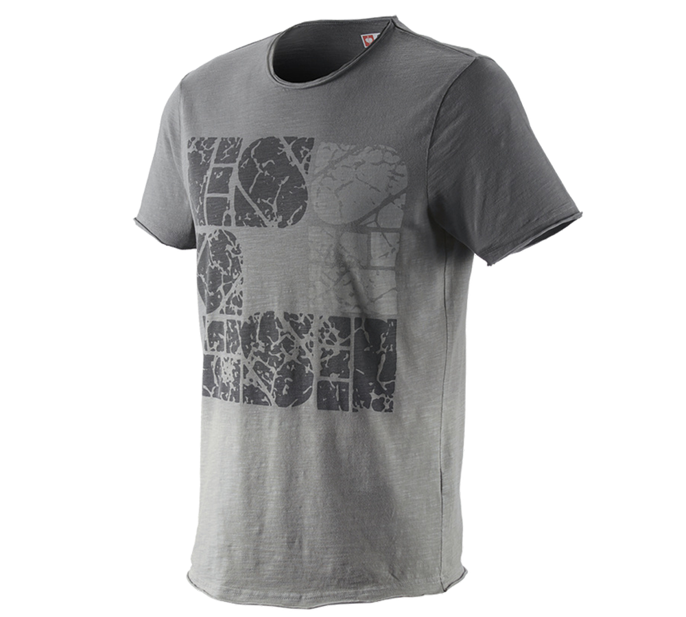 Hauts: e.s. T-Shirt denim workwear + granit vintage