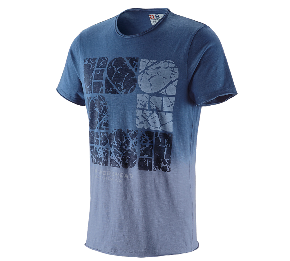 Hauts: e.s. T-Shirt denim workwear + bleu antique vintage