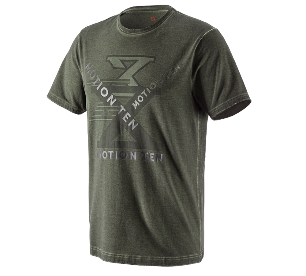 Horti-/ Sylvi-/ Agriculture: T-Shirt e.s.motion ten + vert camouflage vintage