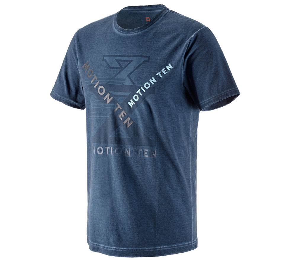 Installateur / Klempner: T-Shirt e.s.motion ten + schieferblau vintage