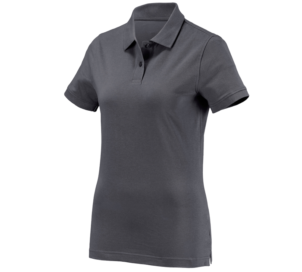 Shirts & Co.: Polo-Shirt cotton, Damen + anthrazit