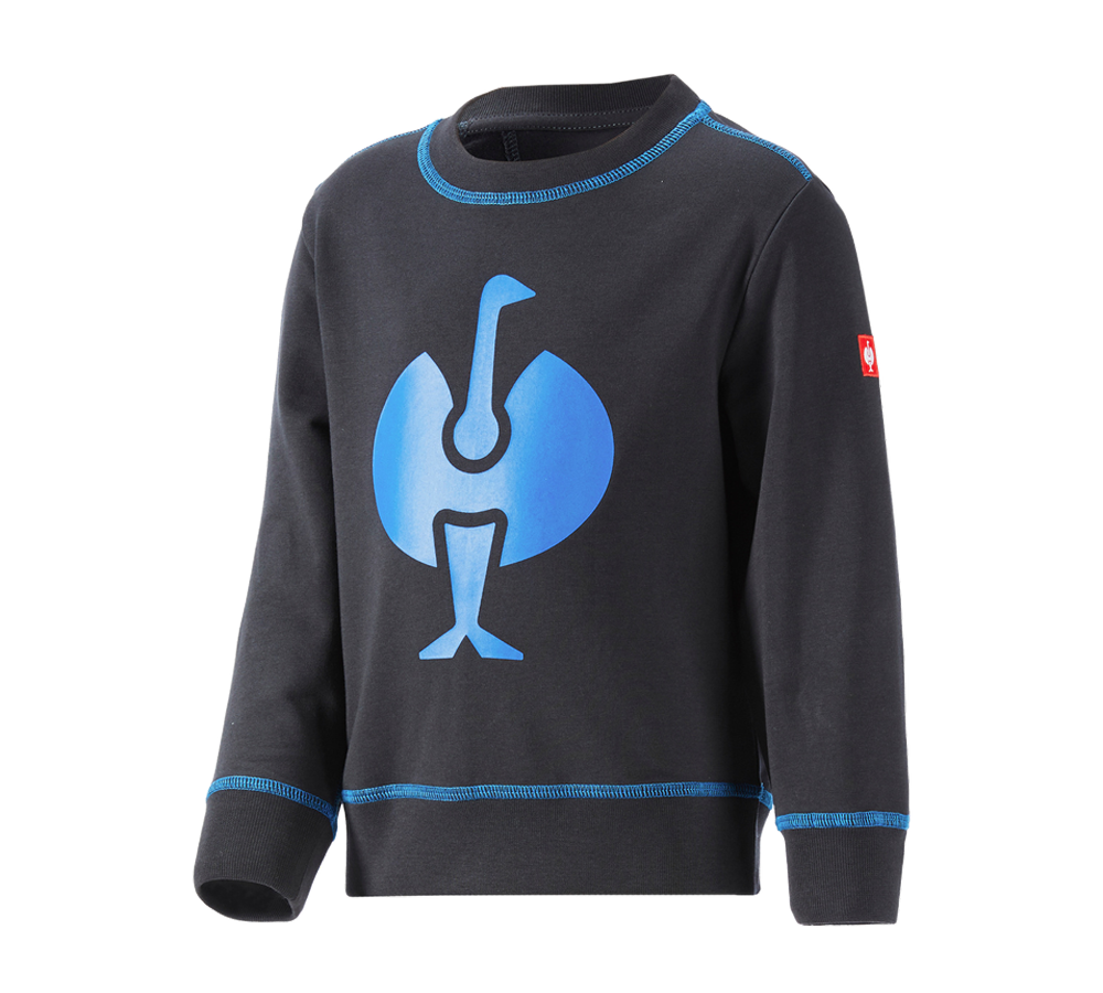 Shirts & Co.: Sweatshirt e.s.motion 2020, Kinder + graphit/enzianblau