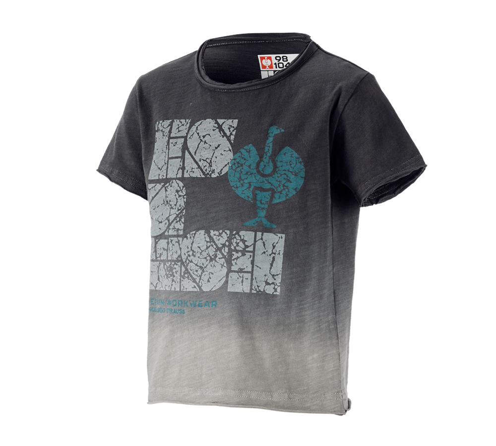 Hauts: e.s. T-Shirt denim workwear, enfants + noir oxyde vintage