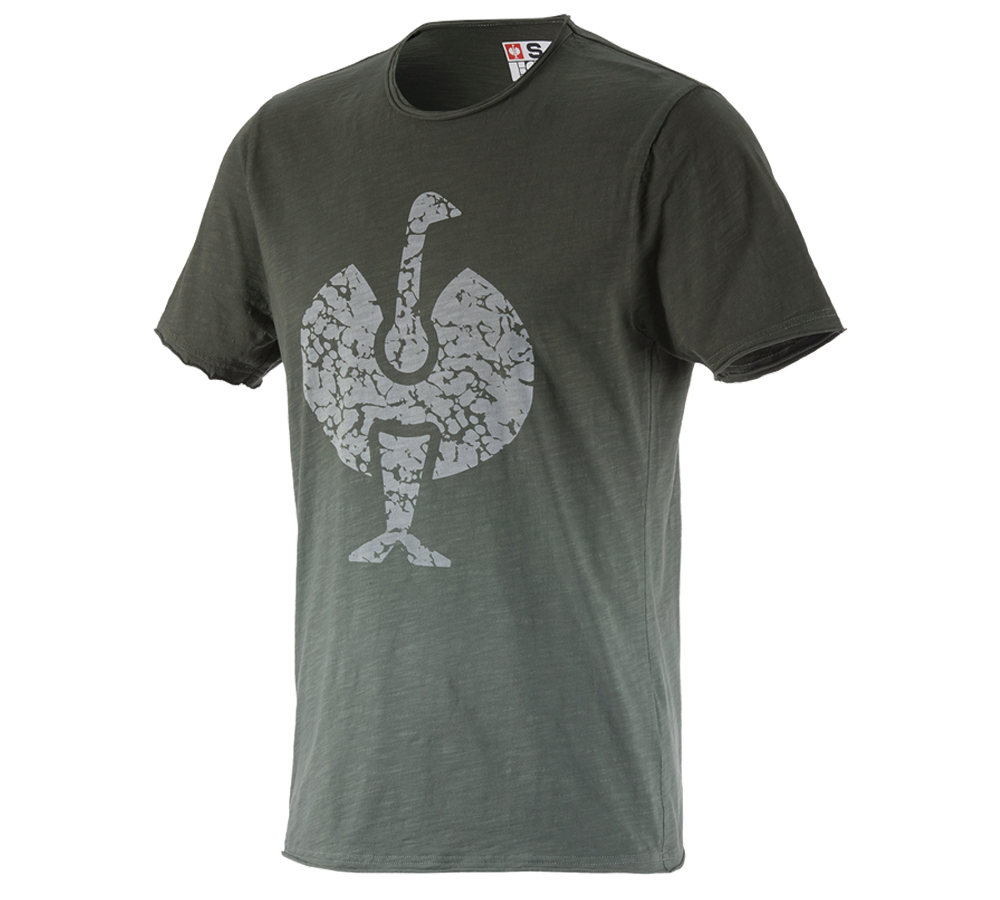 Hauts: e.s. T-Shirt workwear ostrich + vert camouflage vintage