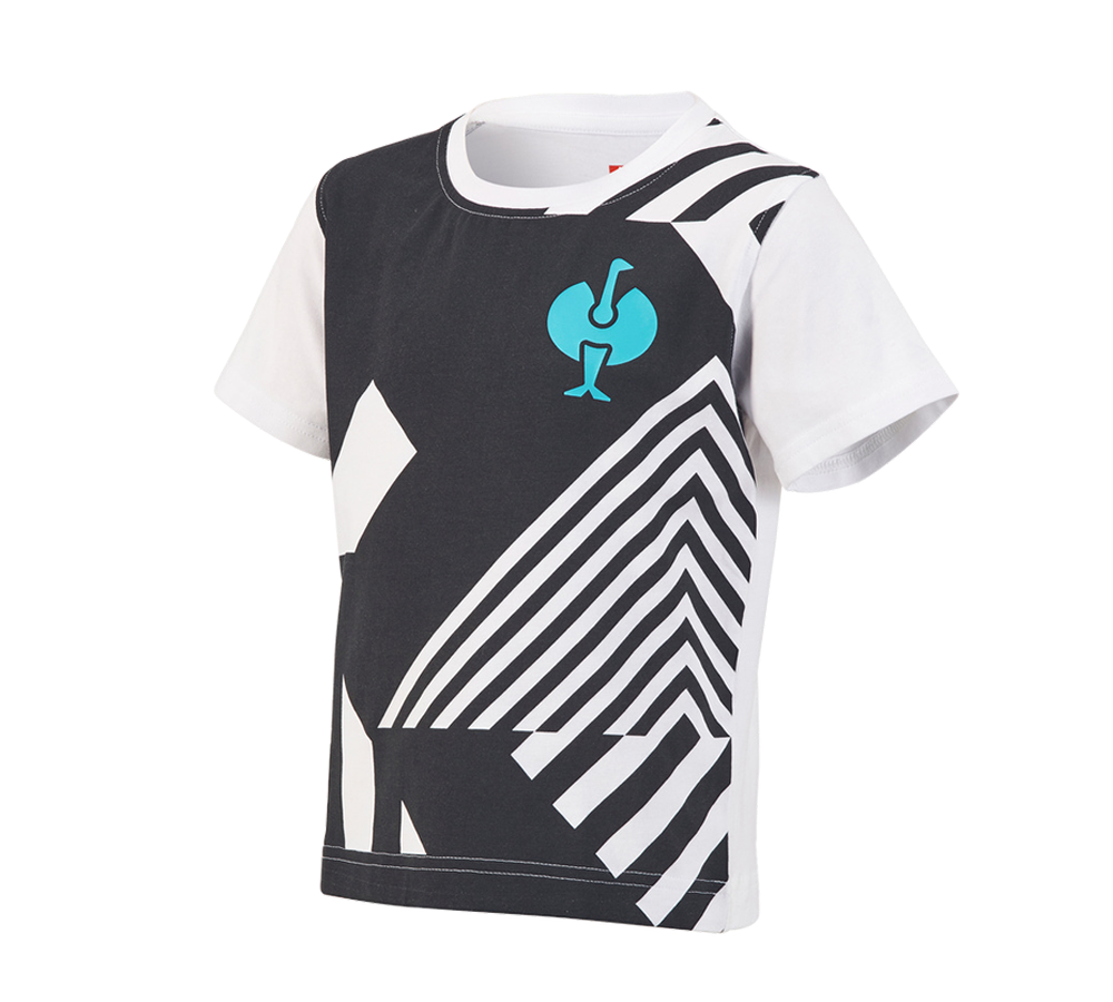 Hauts: T-Shirt e.s.trail graphic, enfants + noir/blanc