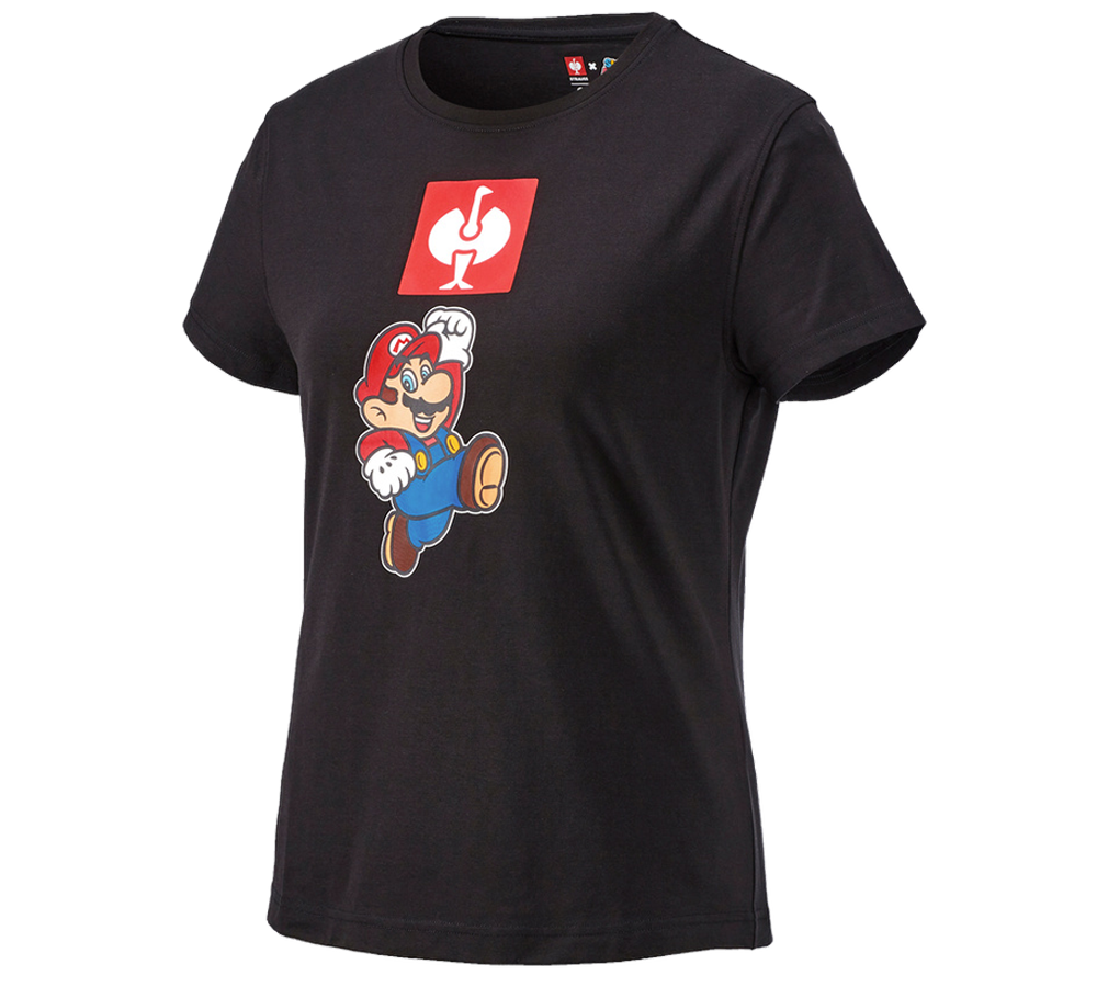 Collaborations: Super Mario T-Shirt, femmes + noir