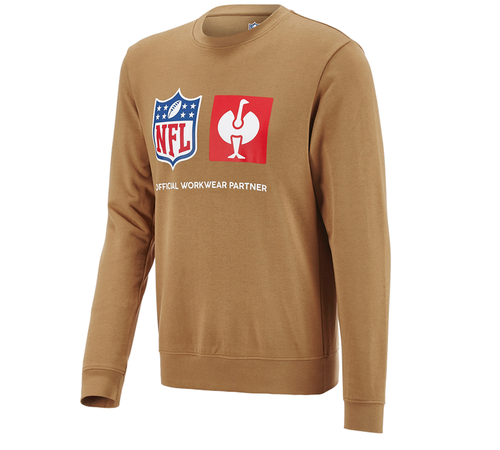 Bekleidung: NFL Sweatshirt cotton + mandelbraun