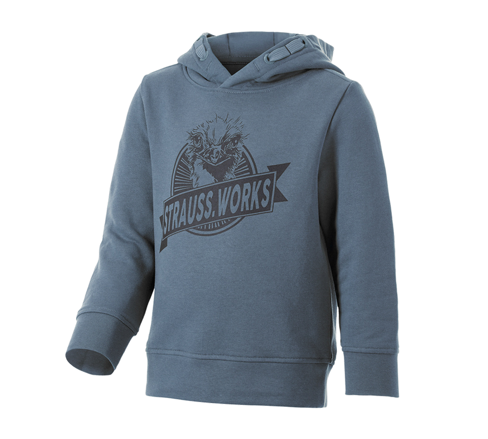 Bekleidung: Hoody-Sweatshirt e.s.iconic works, Kinder + oxidblau