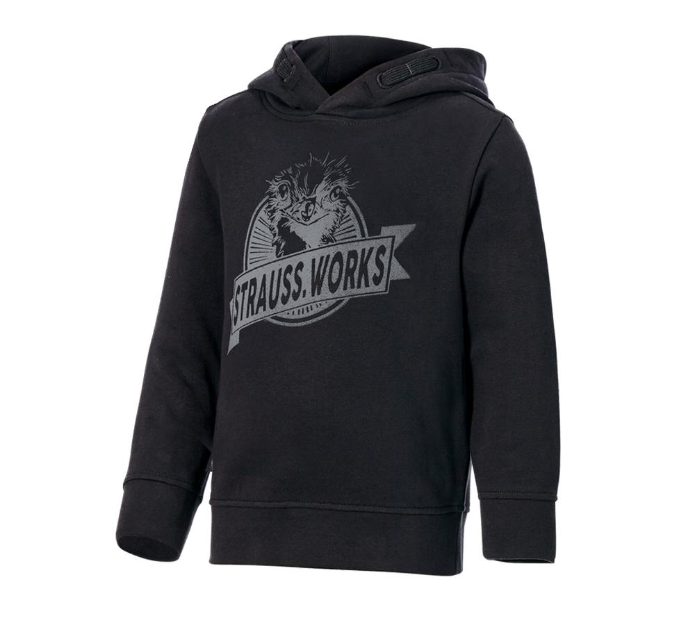 Bekleidung: Hoody-Sweatshirt e.s.iconic works, Kinder + schwarz