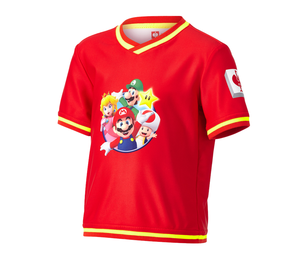 Collaborations: Super Mario fonctionnel T-shirt, enfants + strauss rouge