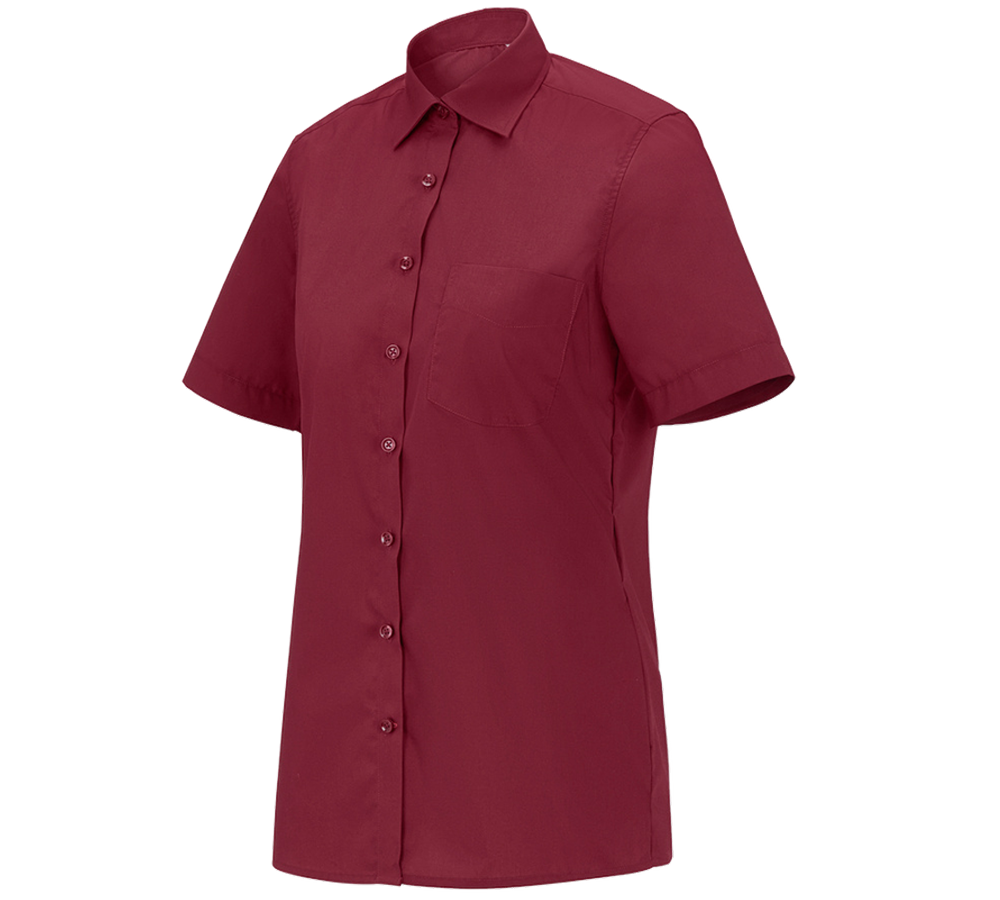 Shirts & Co.: e.s. Servicebluse kurzarm + rubin