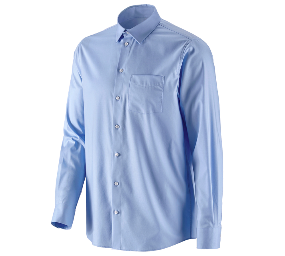 Themen: e.s. Business Hemd cotton stretch, comfort fit + frostblau