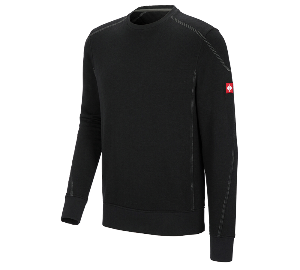 Hauts: Sweatshirt cotton slub e.s.roughtough + noir