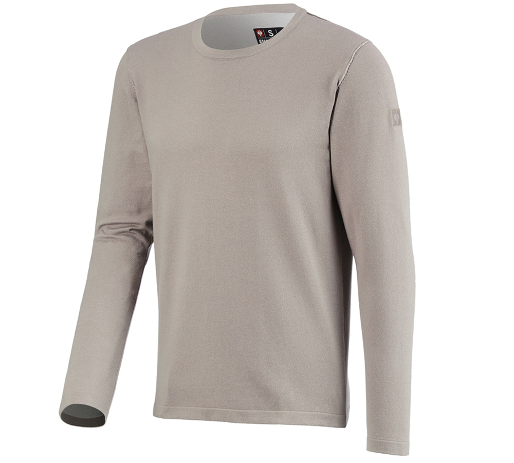 Hauts: Pullover à col rond e.s.iconic + gris dauphin