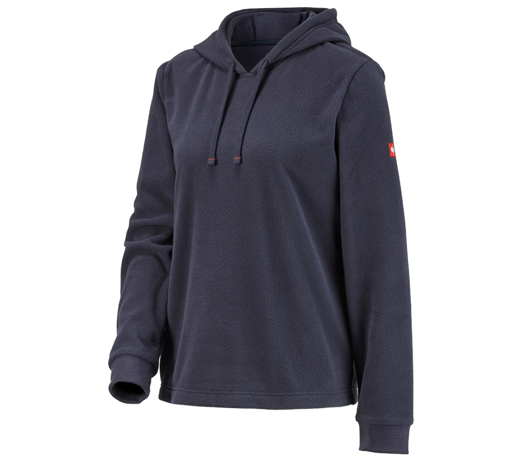 Accessoires: e.s. Laine polaire Hoody, femmes + bleu foncé