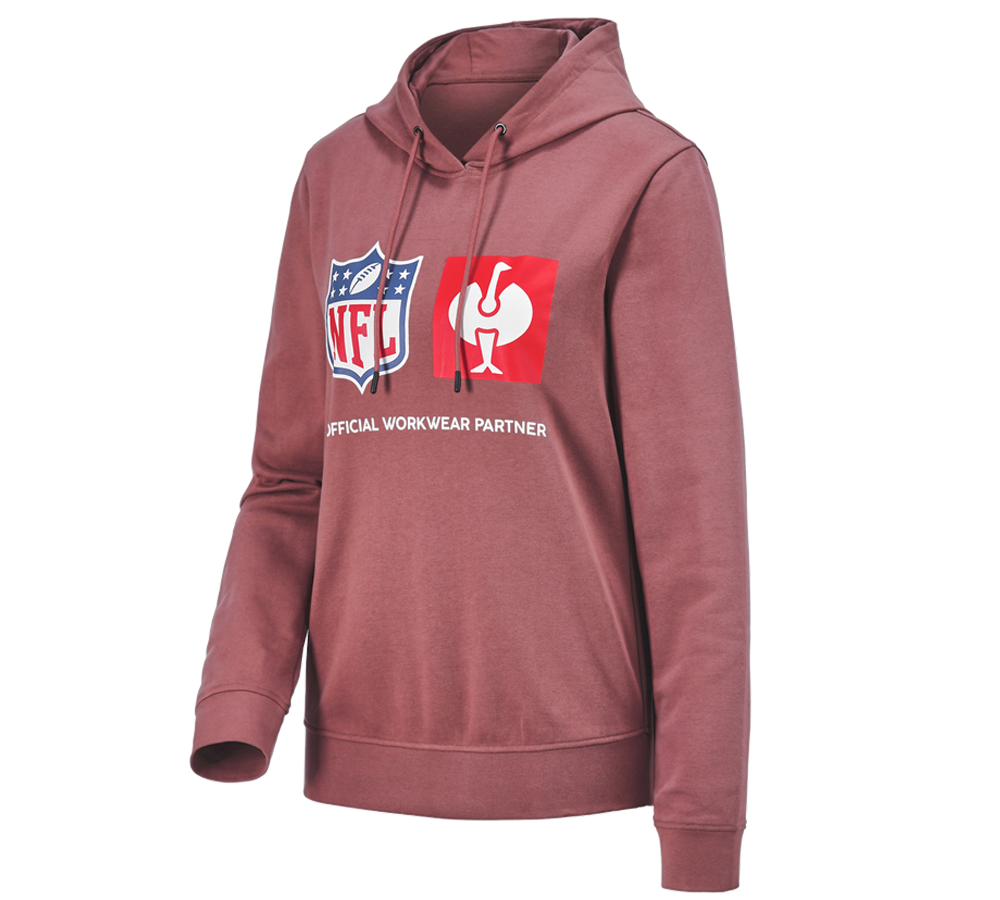 Hauts: NFL Hoodie cotton, ladies + rouge oxyde