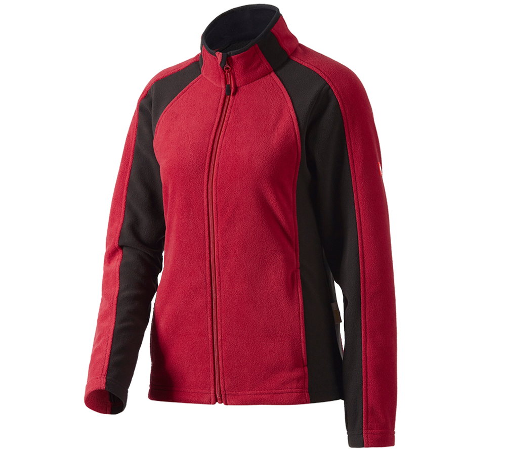 Vestes de travail: Veste en laine polaire dryplexx® micro, femmes + rouge/noir