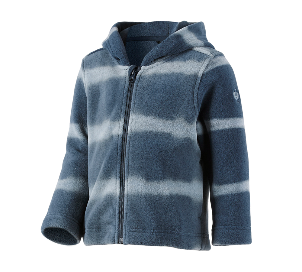 Jacken: Kapuzenfleecejacke tie-dye e.s.motion ten, Kinder + schieferblau/rauchblau