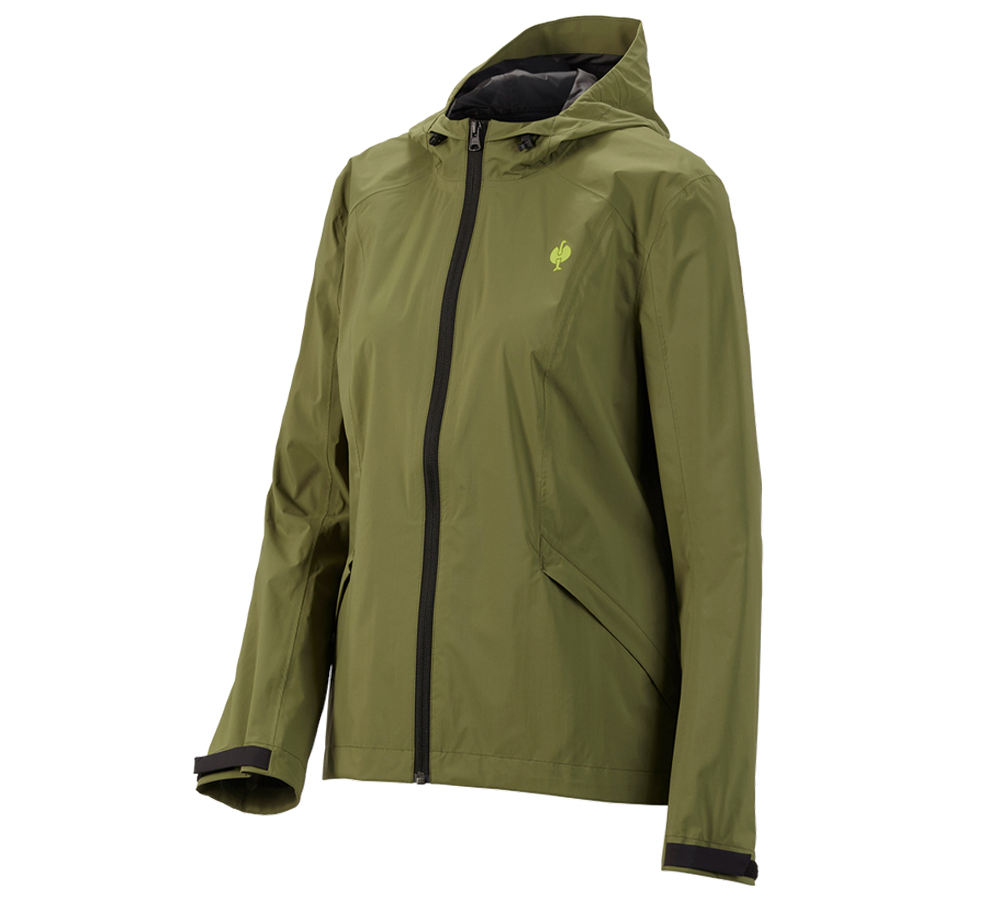 Vestes de travail: Coupe-vent light-pack e.s.trail, femmes + vert genévrier/vert citron