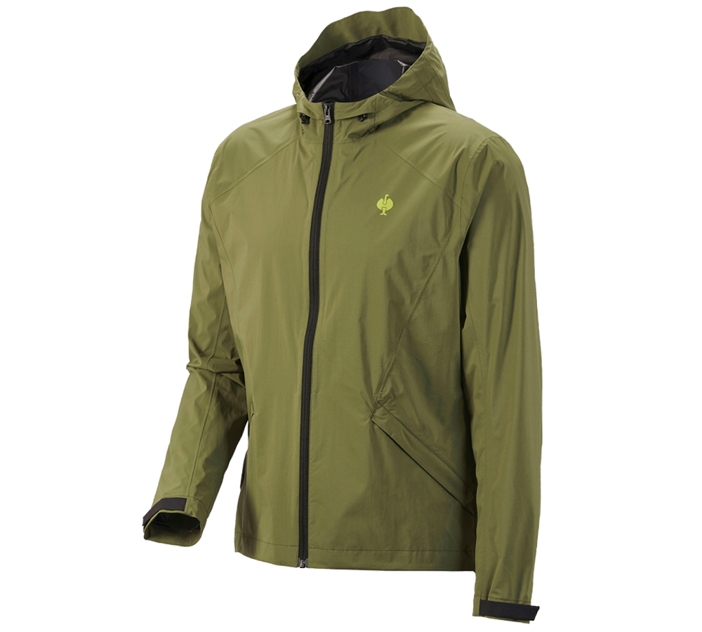 Vestes de travail: Coupe-vent light-pack e.s.trail + vert genévrier/vert citron