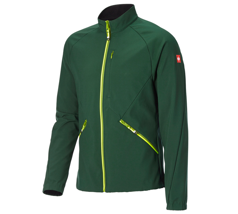 Thèmes: Veste Softshell e.s.ambition + vert/jaune fluo