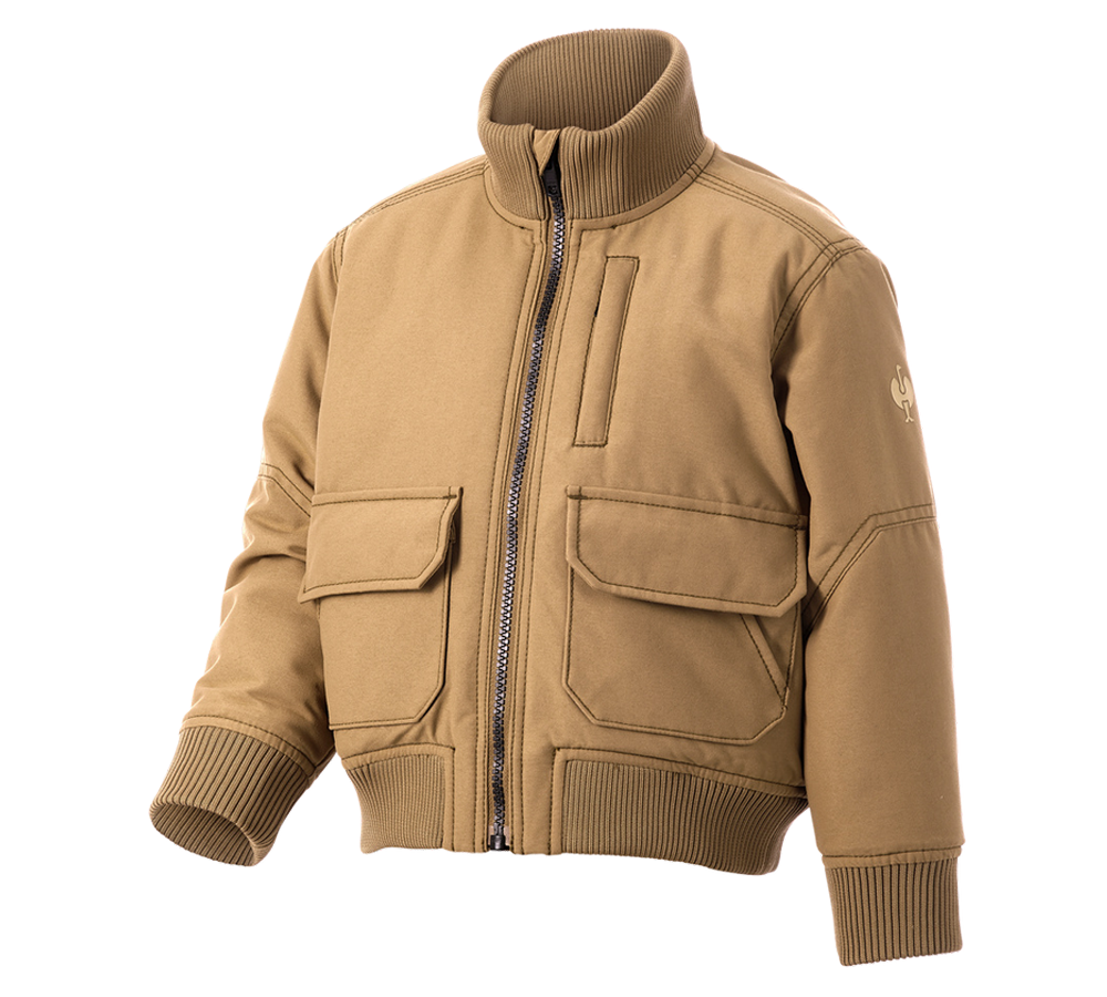 Vêtements: Blouson aviateur e.s.iconic, enfants + brun amande