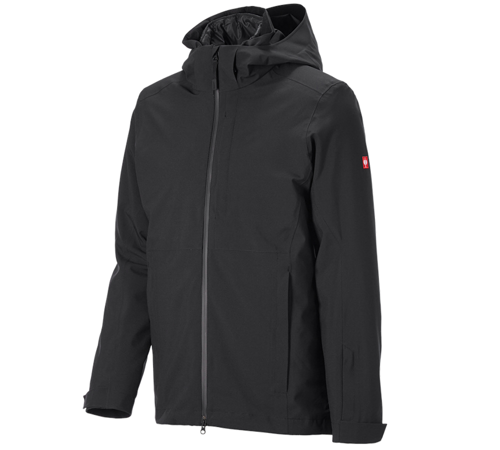 Jacken: 3 in 1 Funktionsjacke e.s.trail snow + schwarz