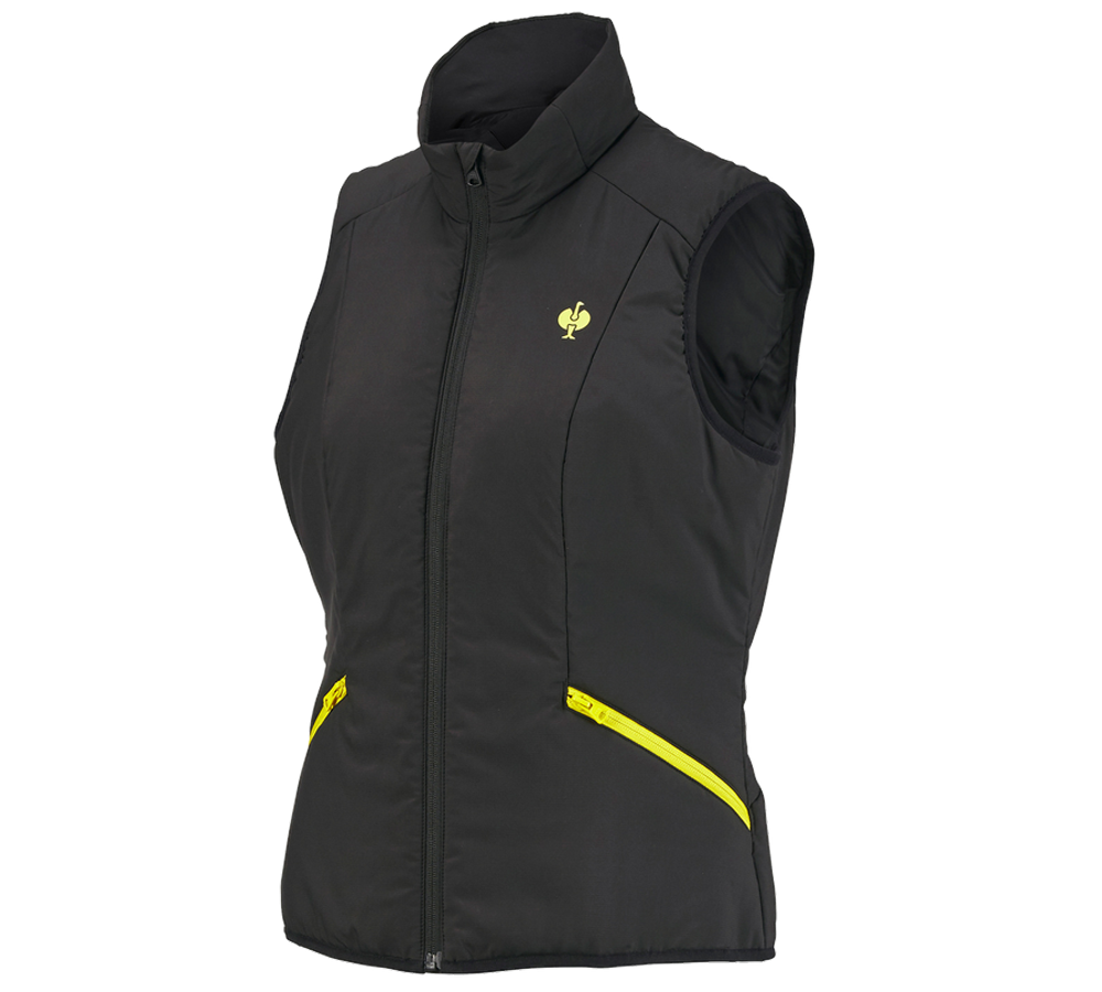 Thèmes: Gilet e.s.trail, femmes + noir/jaune acide