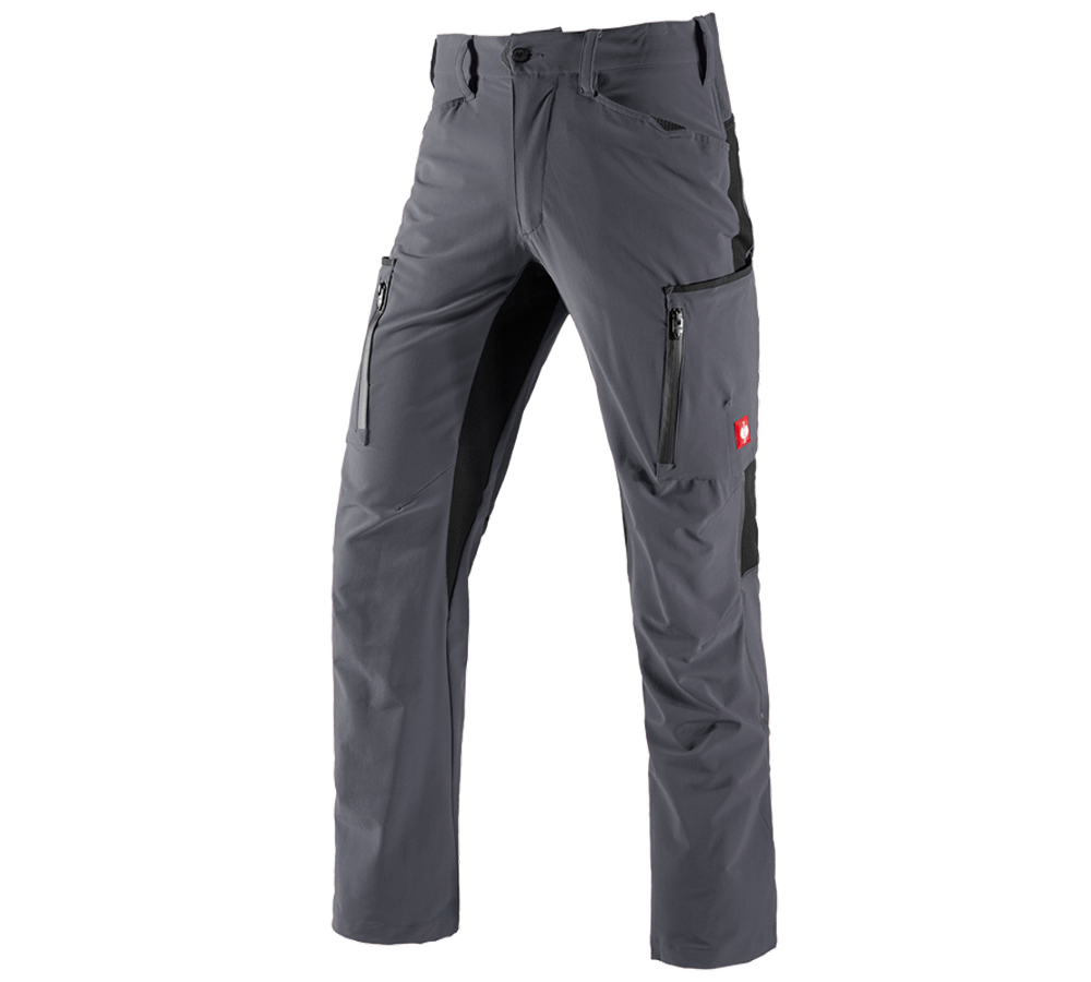 Pantalons de travail: Pantalon Cargo e.s.vision stretch, hommes + gris/noir
