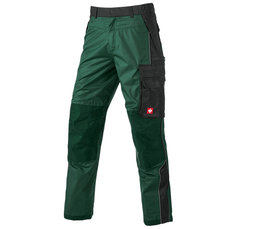 Pantalons de travail: Pantalon à taille élastique fonction e.s.prestige + vert/noir