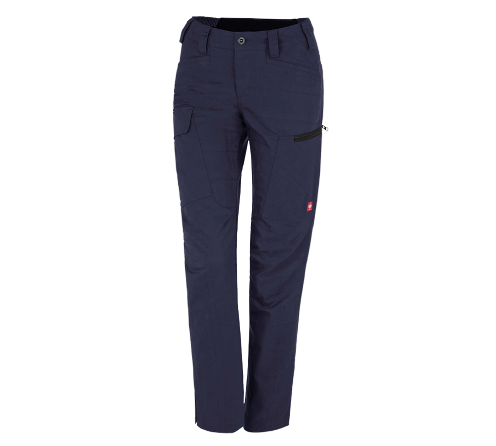 Thèmes: e.s. Pantalon de travail pocket, femmes + bleu foncé