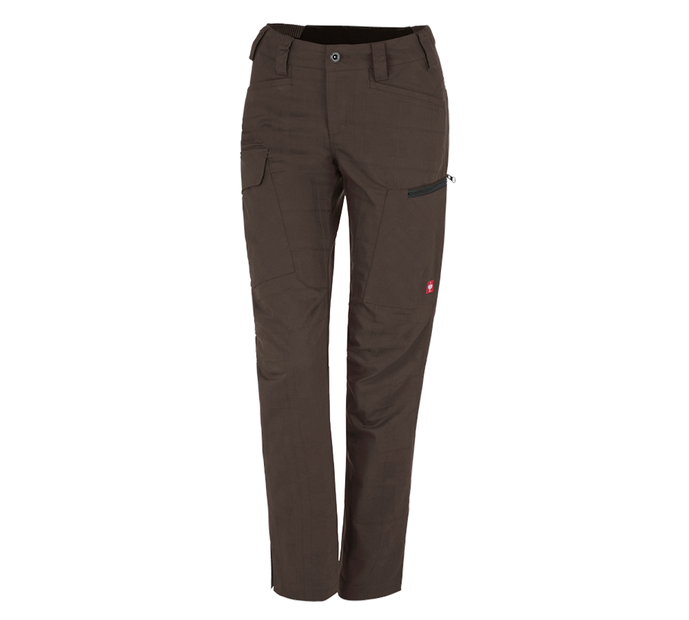 Thèmes: e.s. Pantalon de travail pocket, femmes + marron